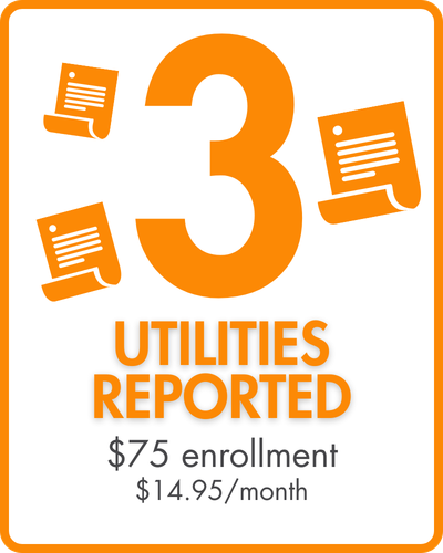 3 Utilities reported. $75 enrollment and $14.95 a month